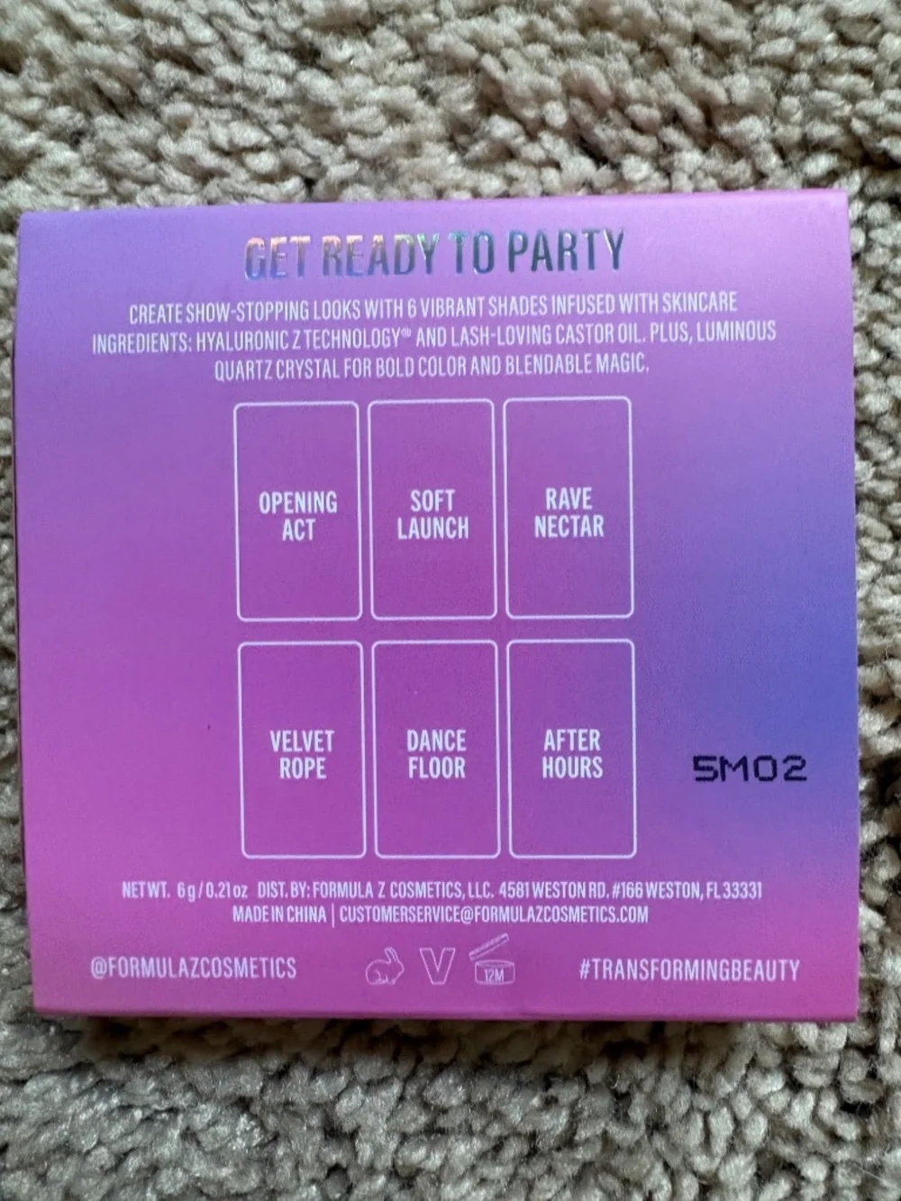 Formula Z eyeshadow palette
